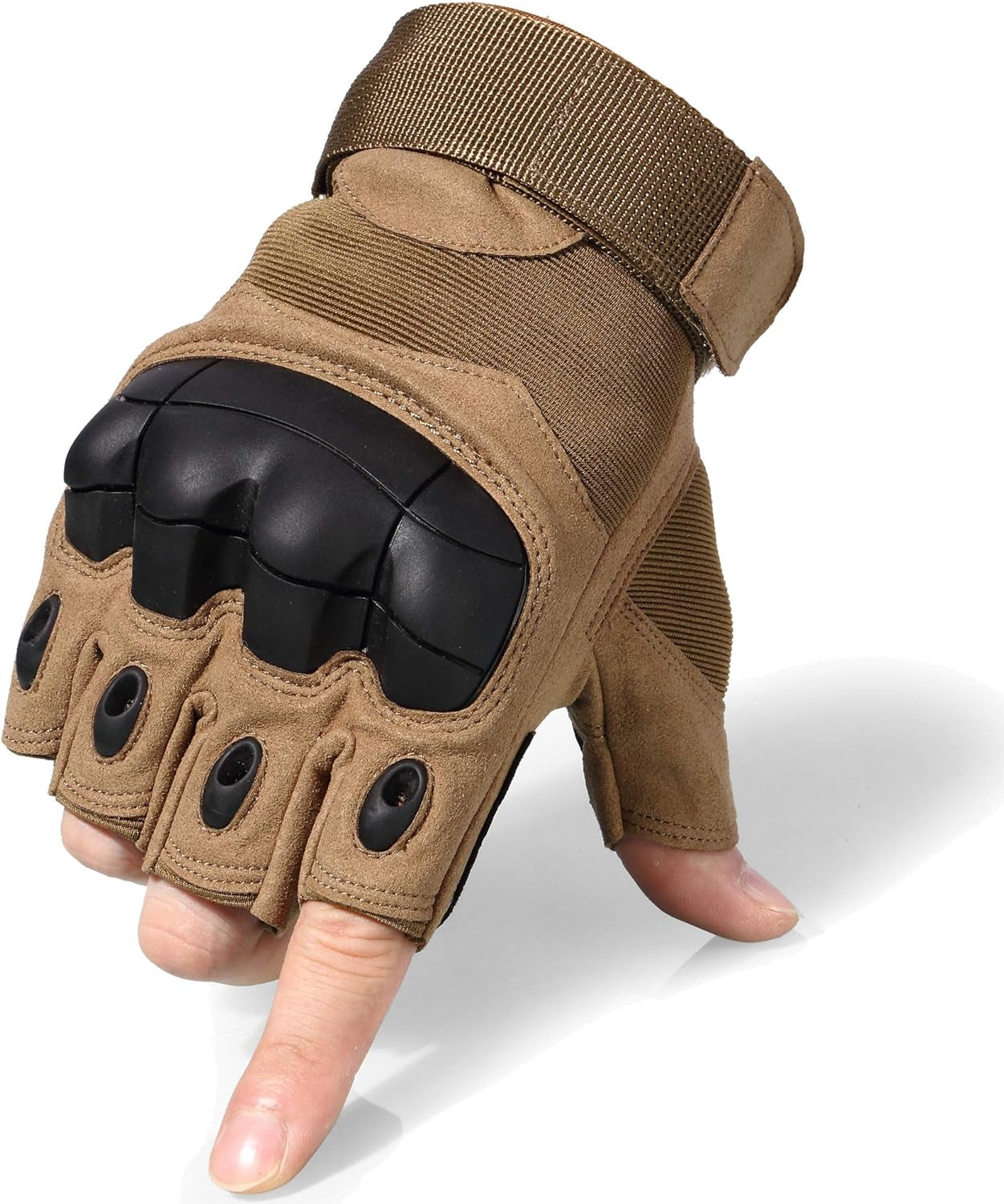 WTACTFUL Tactical Fingerless Gloves for Motorbike Motorcycle Cycling Climbing Hiking Hunting Gloves