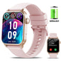 Smart Watches for Men Women, Smartwatch Fits for Iphone Android 1.83" HD Fitness Tracker with Call Function, 600 Mah 30 Day Battery Life, 110+ Sport Modes, Fitness Watch, IP68 Waterproof Pink