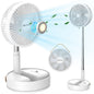 Marchpower Foldable Oscillating Standing Fan with Remote, 8" Portable Powerfu...