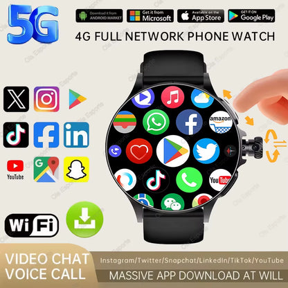 Sim Card NFC Smartwatch GPS Tracker 5G/WIFI BT Call 800W Camera 1.95Inch Payment Heart Rate Fitness Sport 1000Mah Smartwatch Men