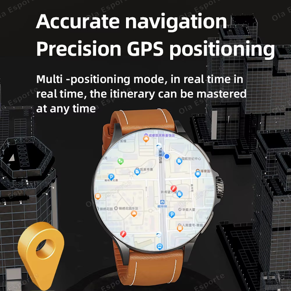 Sim Card NFC Smartwatch GPS Tracker 5G/WIFI BT Call 800W Camera 1.95Inch Payment Heart Rate Fitness Sport 1000Mah Smartwatch Men