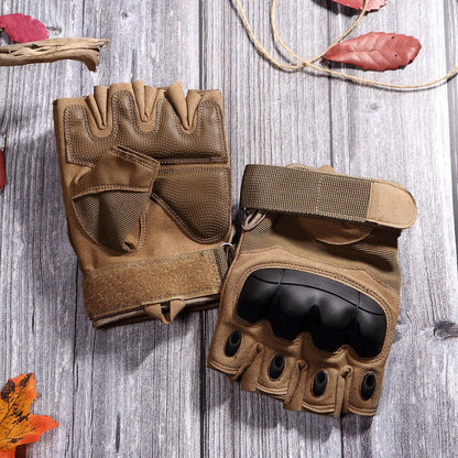 WTACTFUL Tactical Fingerless Gloves for Motorbike Motorcycle Cycling Climbing Hiking Hunting Gloves