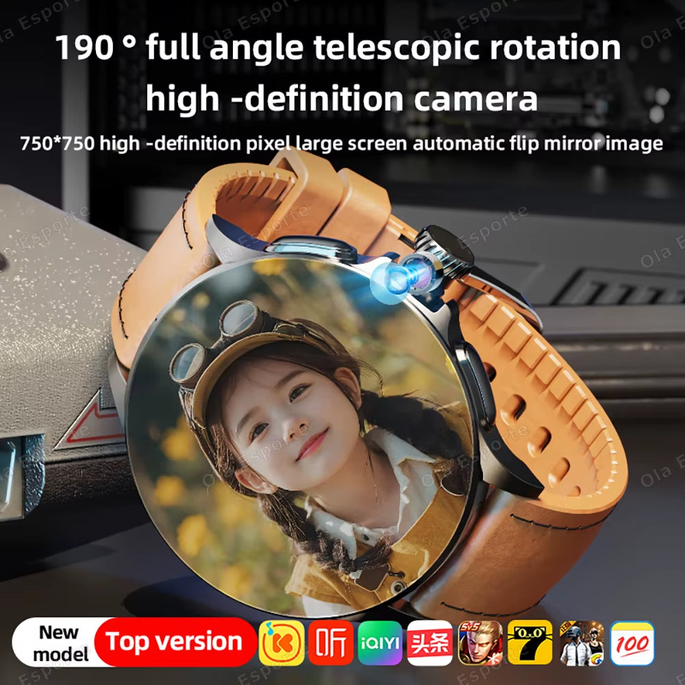 Sim Card NFC Smartwatch GPS Tracker 5G/WIFI BT Call 800W Camera 1.95Inch Payment Heart Rate Fitness Sport 1000Mah Smartwatch Men