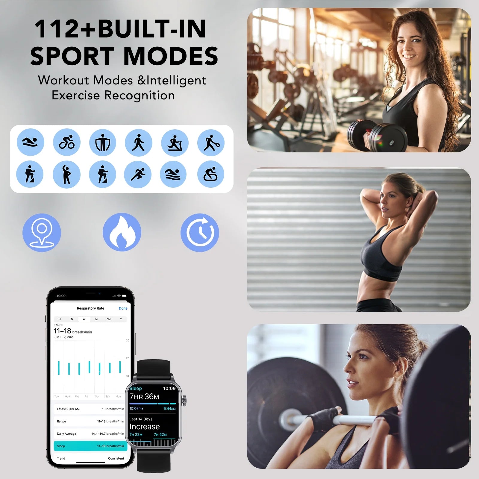 Smart Watch for Men Women with 600 Mah 30 Day+Battery Life, 1.85" HD Screen Fitness Tracker, Make/Recive Call, 110+ Sport Mode, IP68 Waterproof, Fitness Watch for Android/Ios (Black)
