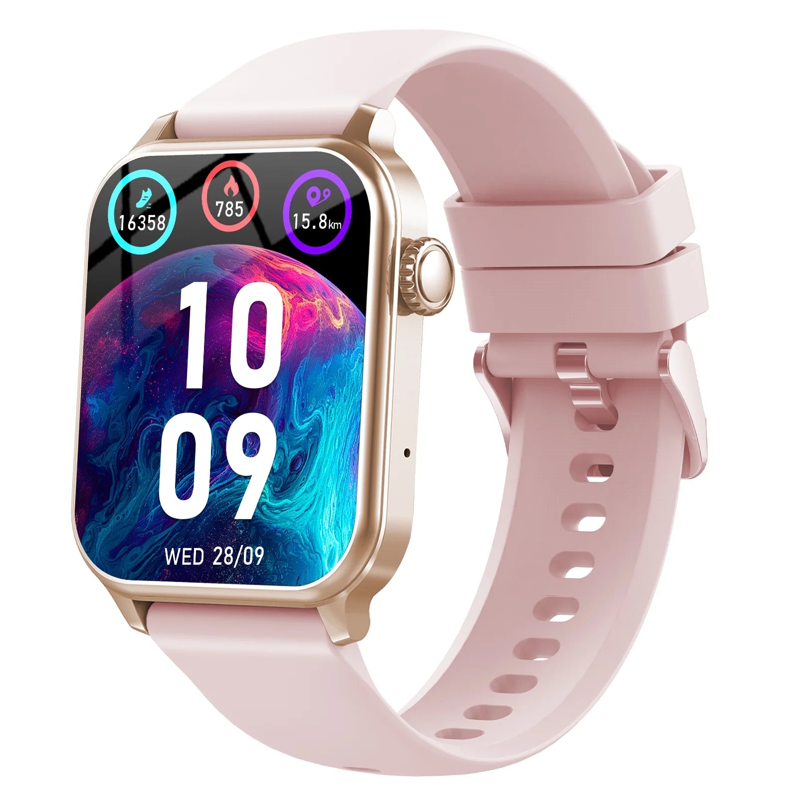Smart Watches for Men Women, Smartwatch Fits for Iphone Android 1.83" HD Fitness Tracker with Call Function, 600 Mah 30 Day Battery Life, 110+ Sport Modes, Fitness Watch, IP68 Waterproof Pink